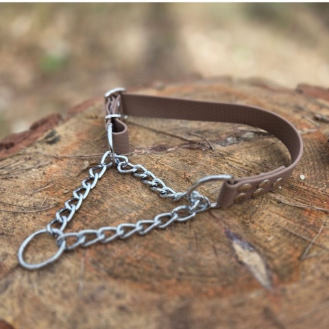 Obroża półzaciskowa martingale 25mm z regulacją obwodu